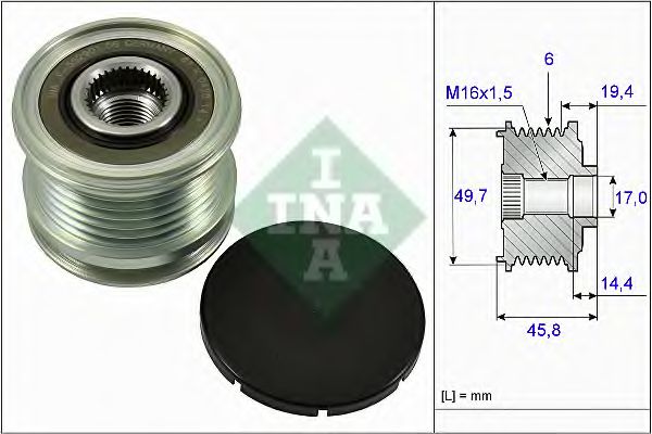 Муфта генератора INA 535 0168 10