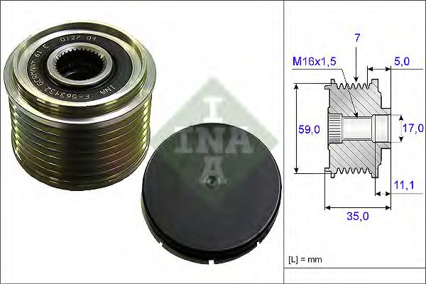 Муфта генератора INA 535 0159 10