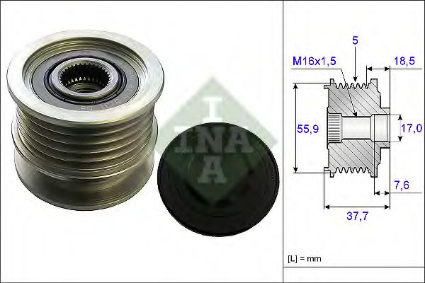 Муфта генератора INA 535 0169 10