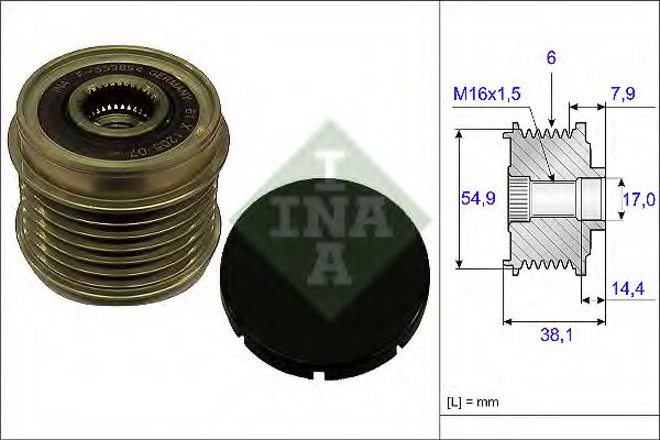 Муфта генератора INA 535 0176 10
