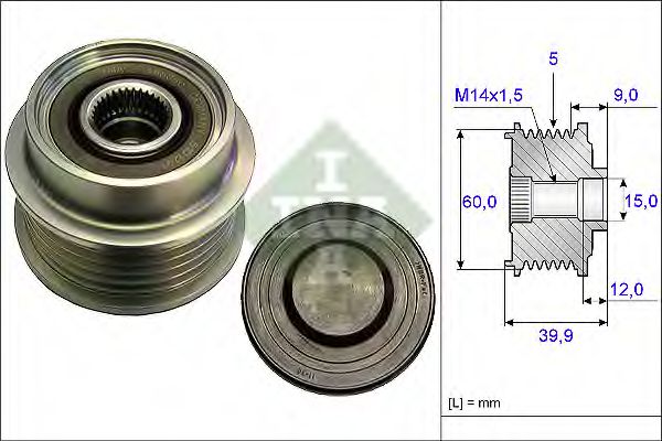 Муфта генератора INA 535 0180 10