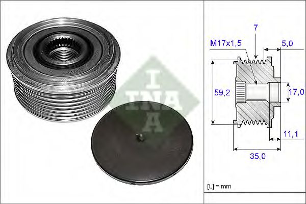 Муфта генератора INA 535 0087 10