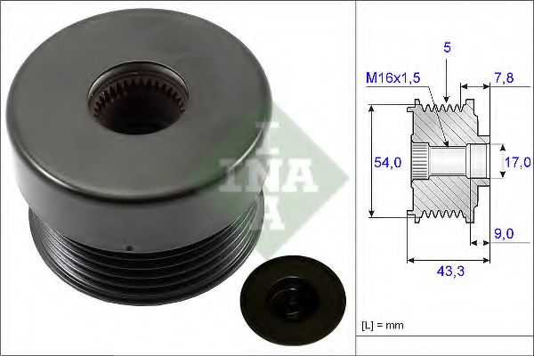 Муфта генератора INA 535 0172 10