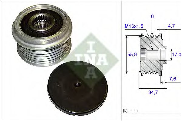 Муфта генератора INA 535 0106 10