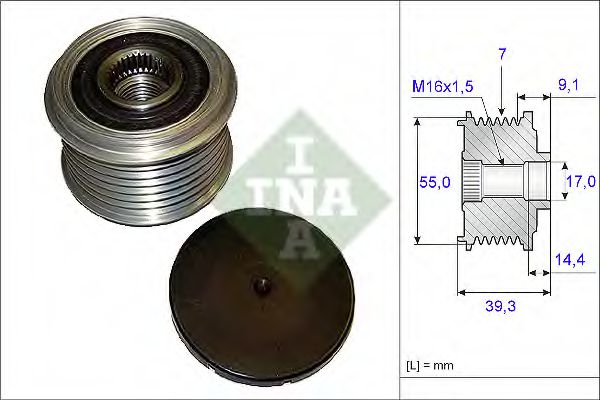 Муфта генератора INA 535 0142 10