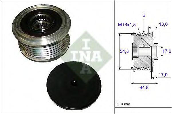 Муфта генератора INA 535 0114 10