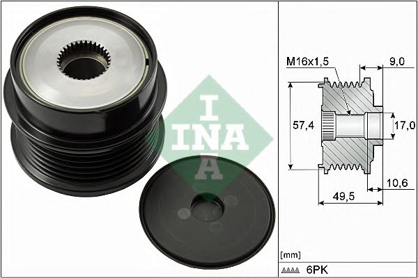 Муфта генератора INA 535 0189 10