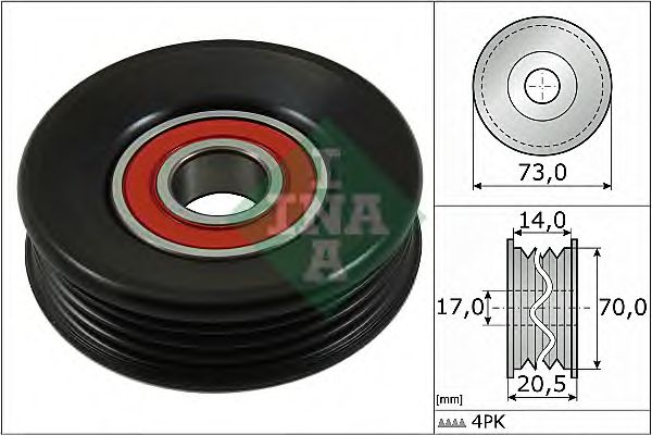 Ролик ремня генератора INA 531 0853 10