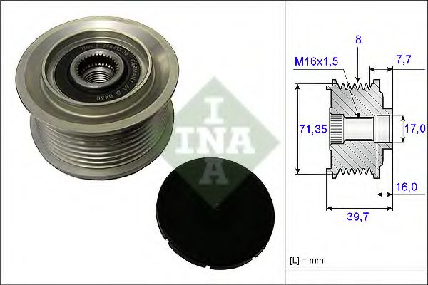 Муфта генератора INA 535 0078 10
