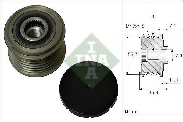 Муфта генератора INA 535 0037 10
