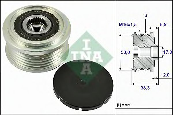 Муфта генератора INA 535 0266 10