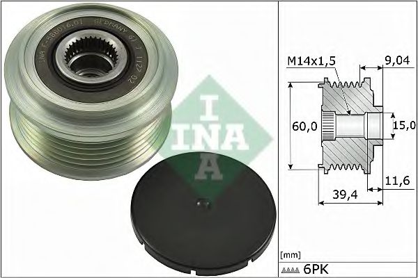 Муфта генератора INA 535 0277 10