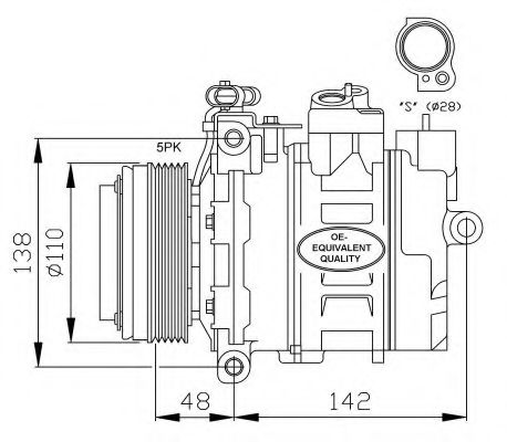 Компрессор кондиционера NRF 32116
