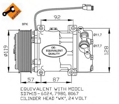 Компрессор кондиционера NRF 32120 Компрессор кондиционера NRF 32120