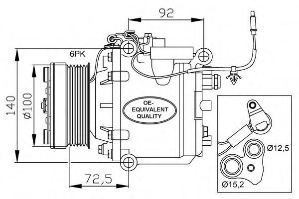 Компрессор кондиционера NRF 32165