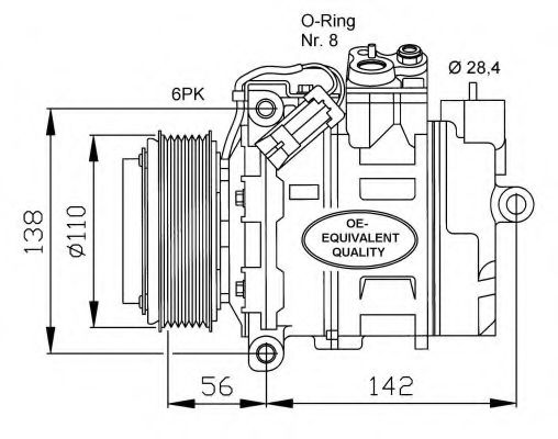 Компрессор кондиционера NRF 32178