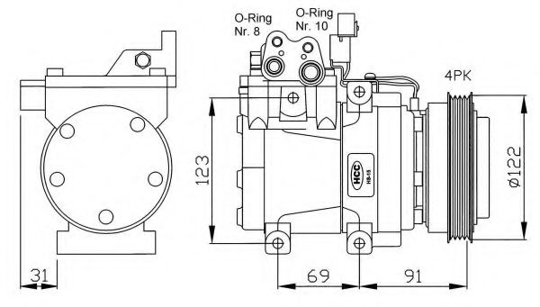 Компрессор кондиционера NRF 32200G
