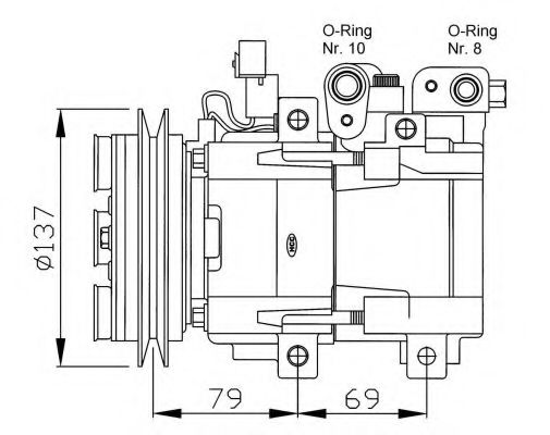 Компрессор кондиционера NRF 32223G
