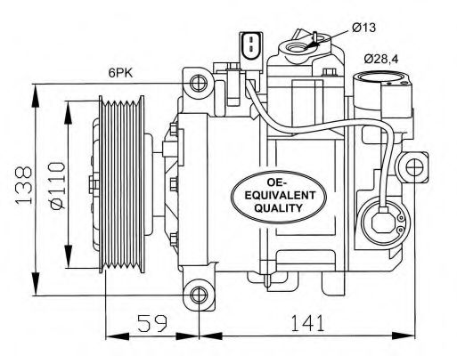 Компрессор кондиционера NRF 32229