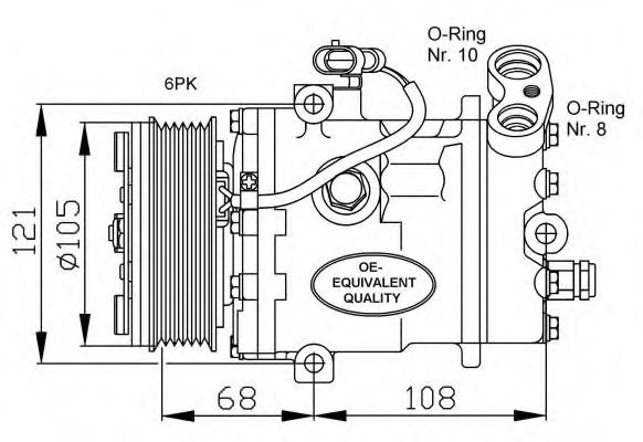Компрессор кондиционера NRF 32232