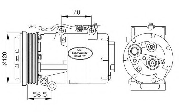 Компрессор кондиционера NRF 32250