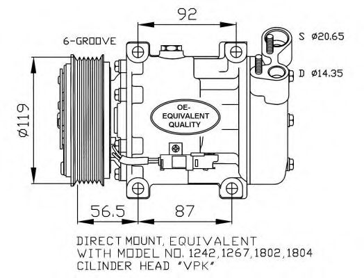Компрессор кондиционера NRF 32270 Компрессор кондиционера NRF 32270
