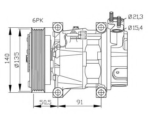 Компрессор кондиционера Nissan/Infiniti 9260031U12