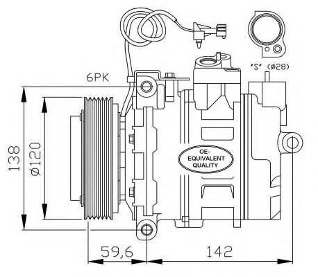 Компрессор кондиционера NRF 32377