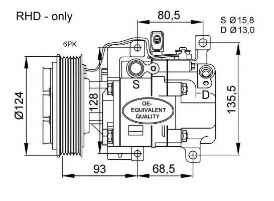 Компрессор кондиционера NRF 32408
