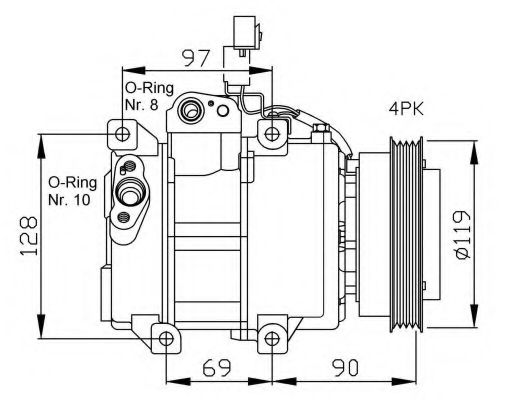 Компрессор кондиционера NRF 32441G