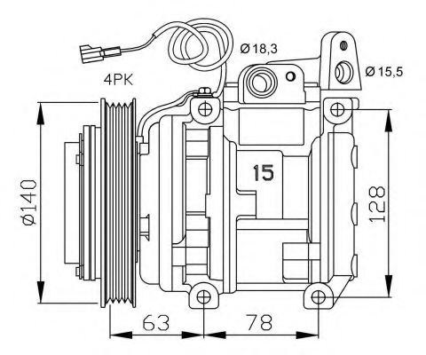 Компрессор кондиционера Hyundai/Kia 0K24261450