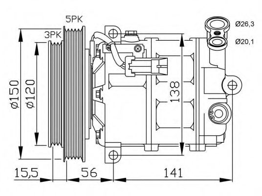 Компрессор кондиционера NRF 32673G