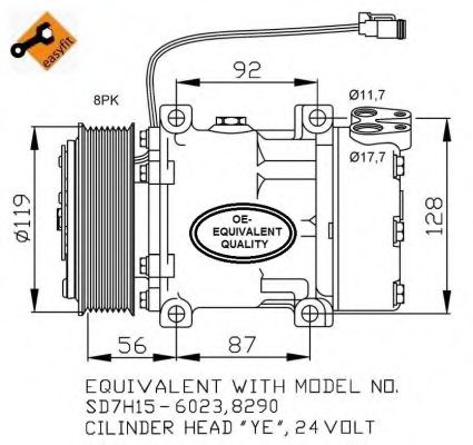 Компрессор кондиционера NRF 32703 Компрессор кондиционера NRF 32703