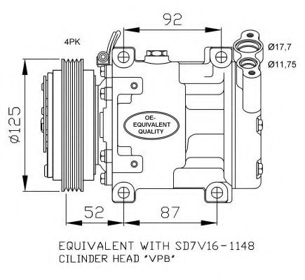 Компрессор кондиционера NRF 32743