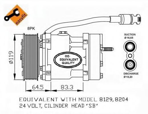 Компрессор кондиционера NRF 32751 Компрессор кондиционера NRF 32751