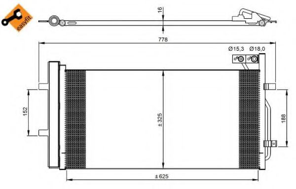 Радиатор кондиционера NRF 350029 Радиатор кондиционера NRF 350029