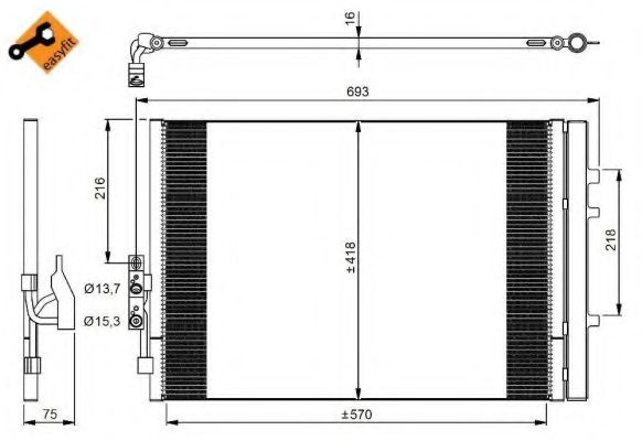 Радиатор кондиционера NRF 350035 Радиатор кондиционера NRF 350035