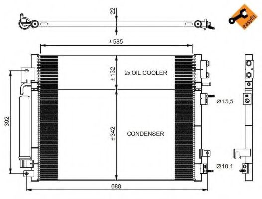 Радиатор кондиционера NRF 350037 Радиатор кондиционера NRF 350037