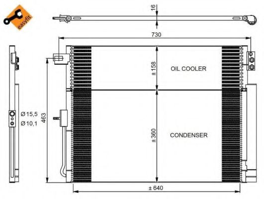 Радиатор кондиционера NRF 350038 Радиатор кондиционера NRF 350038