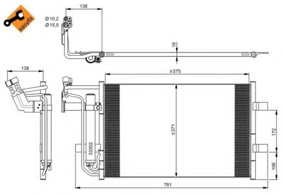 Радиатор кондиционера NRF 350039 Радиатор кондиционера NRF 350039
