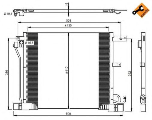 Радиатор кондиционера NRF 350040 Радиатор кондиционера NRF 350040