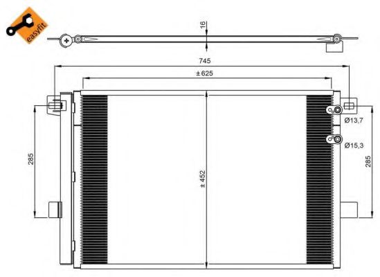 Радиатор кондиционера NRF 350041 Радиатор кондиционера NRF 350041