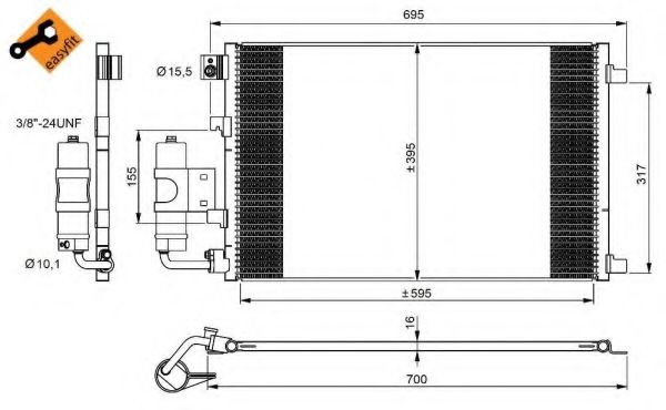 Радиатор кондиционера NRF 350042 Радиатор кондиционера NRF 350042