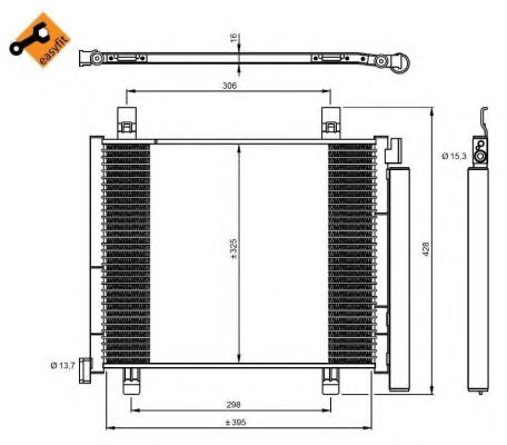 Радиатор кондиционера NRF 350045 Радиатор кондиционера NRF 350045