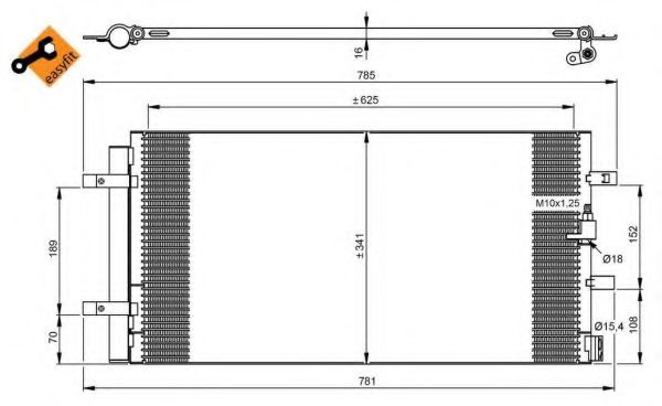 Радиатор кондиционера NRF 350046 Радиатор кондиционера NRF 350046