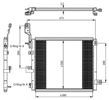Радиатор кондиционера NRF 350047