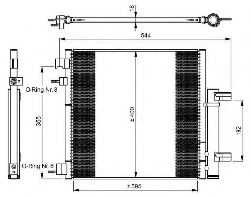 Радиатор кондиционера NRF 350048