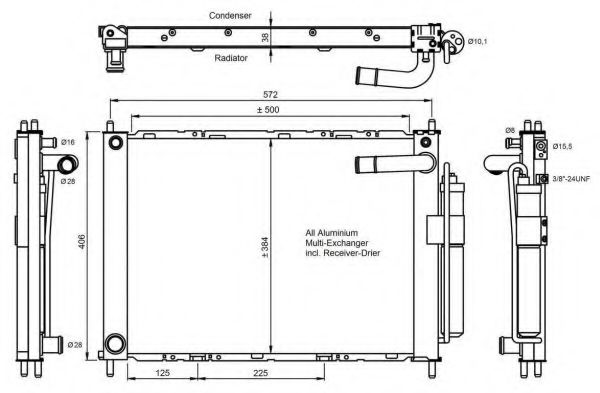 Радиатор кондиционера NRF 350055 Радиатор кондиционера NRF 350055