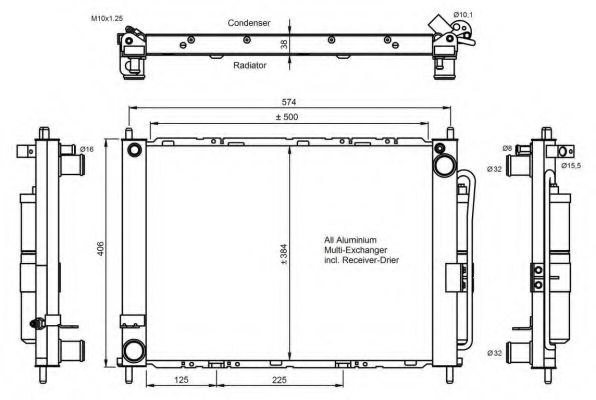 Радиатор кондиционера NRF 350057