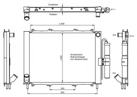 Радиатор кондиционера NRF 350058 Радиатор кондиционера NRF 350058